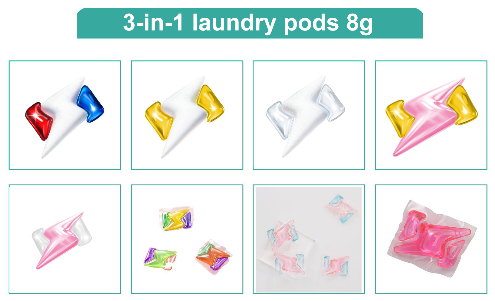 3-in-1 laundry pods 8g