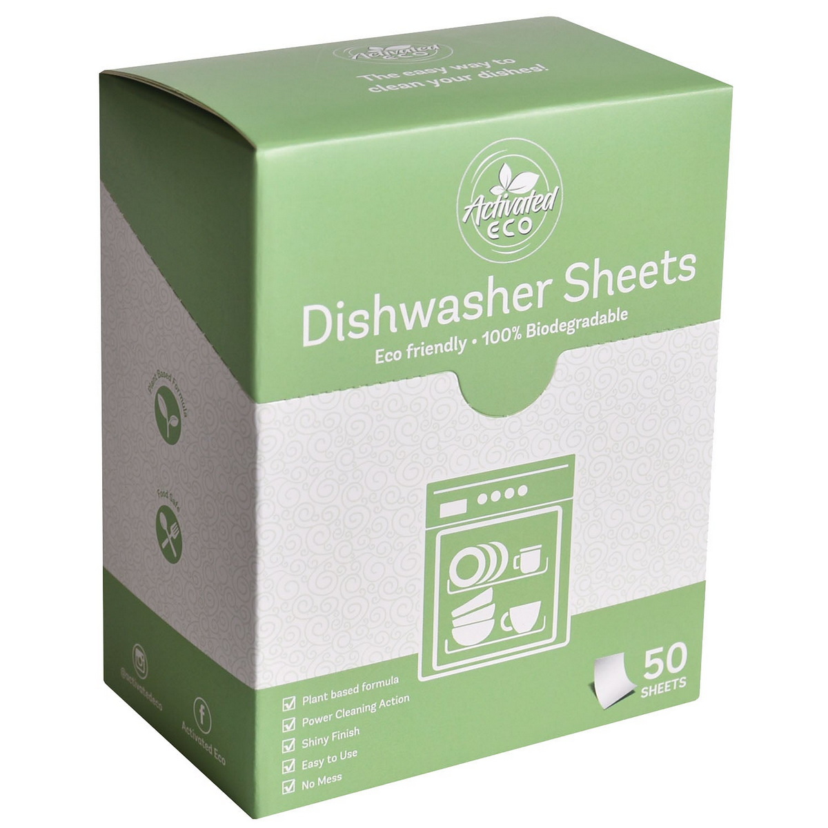activated eco dishwasher sheets 50pack
