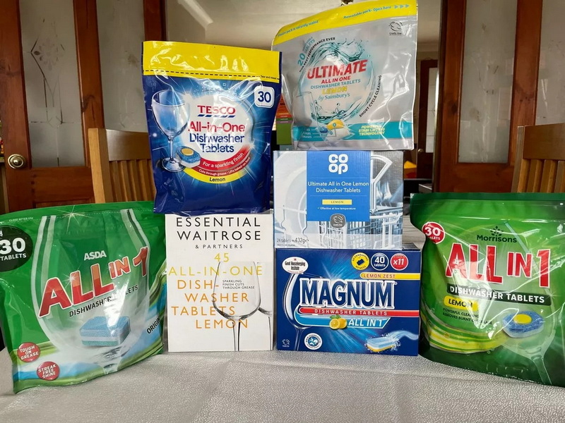 Aldi vs navn merkevare oppvaskmaskin pods