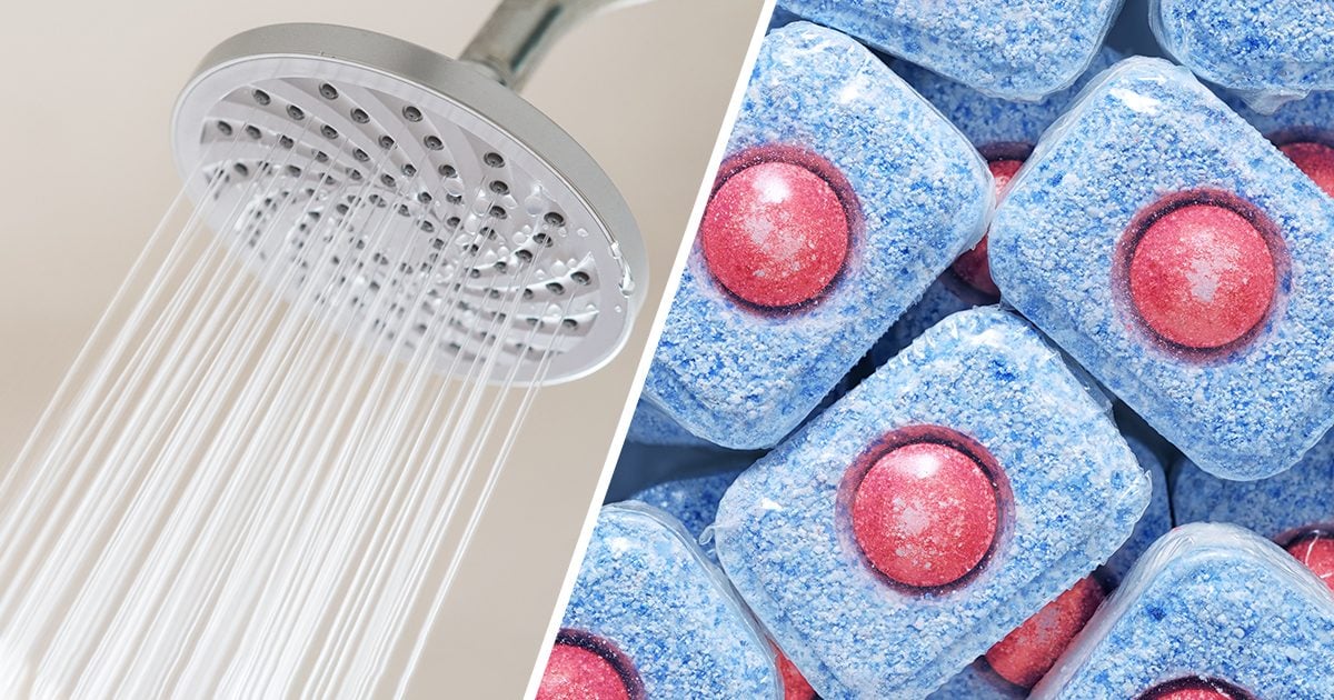 shower head and dishwasher tablets