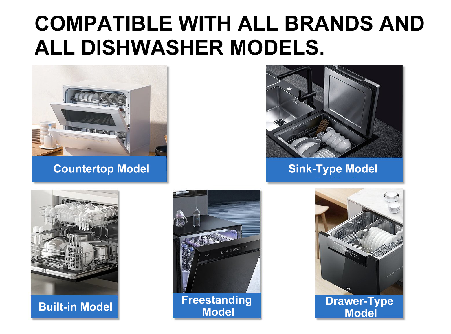 Compatible with all brands and all dishwasher models
