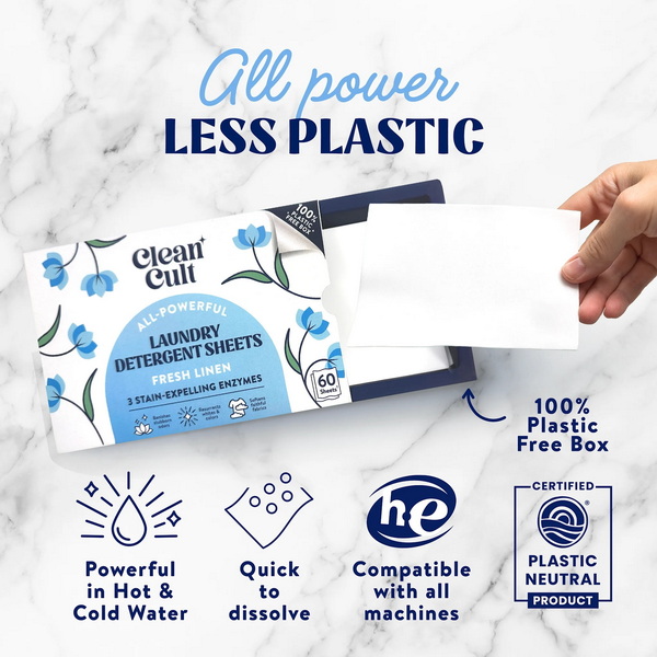 Feuilles de détergent CleanCult Origine de marque