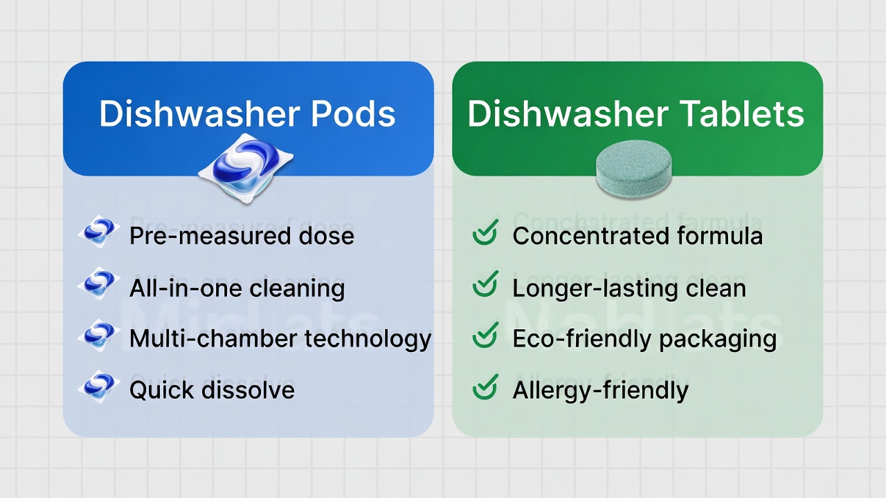 dishwasher pods vs tablets